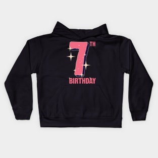 7th birthday for girls Kids Hoodie